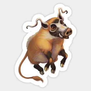 Prancing River Boar Sticker